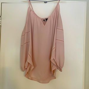 Pink polyester shirt